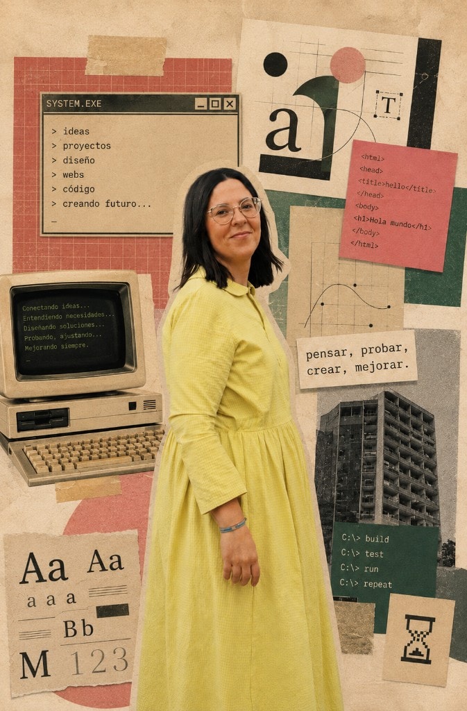 Collage visual sobre proyectos, ideas y tecnología